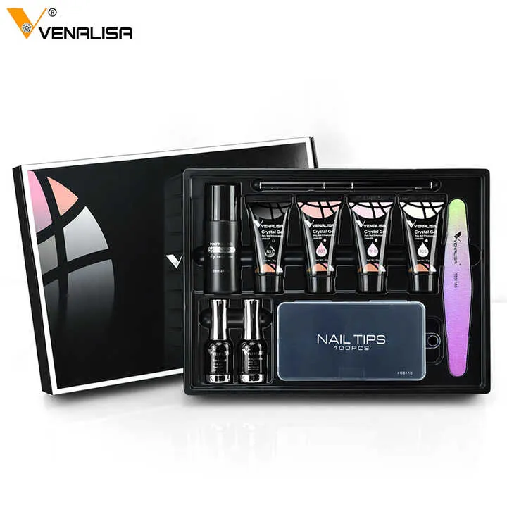 مجموعة فيناليزا الكاملة للأظافر، جل لتمديد الأظافر شبه الدائمة - Venalisa Nails Complete Kit Gel for Extension Semi Permanent Poly Nail Gel