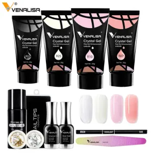 مجموعة فيناليزا الكاملة للأظافر، جل لتمديد الأظافر شبه الدائمة - Venalisa Nails Complete Kit Gel for Extension Semi Permanent Poly Nail Gel