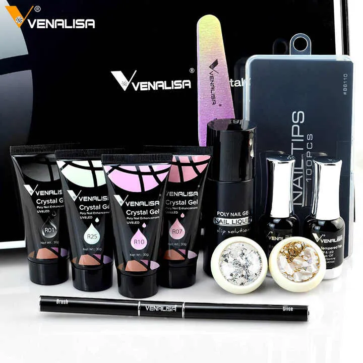 مجموعة فيناليزا الكاملة للأظافر، جل لتمديد الأظافر شبه الدائمة - Venalisa Nails Complete Kit Gel for Extension Semi Permanent Poly Nail Gel