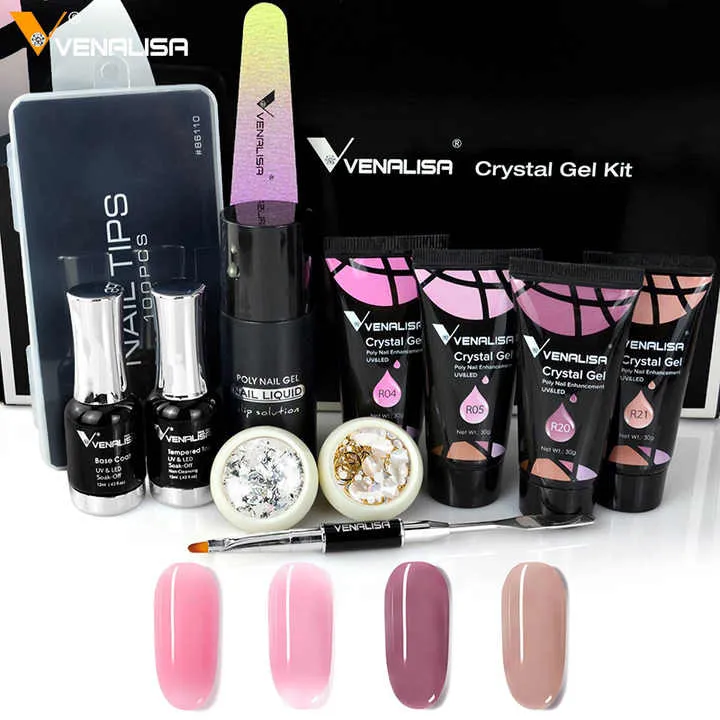 مجموعة فيناليزا الكاملة للأظافر، جل لتمديد الأظافر شبه الدائمة - Venalisa Nails Complete Kit Gel for Extension Semi Permanent Poly Nail Gel