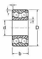 5205-2RS, JAF/IJK/KYK Brand, 2-Row Angular Contact Ball Bearing (0324)