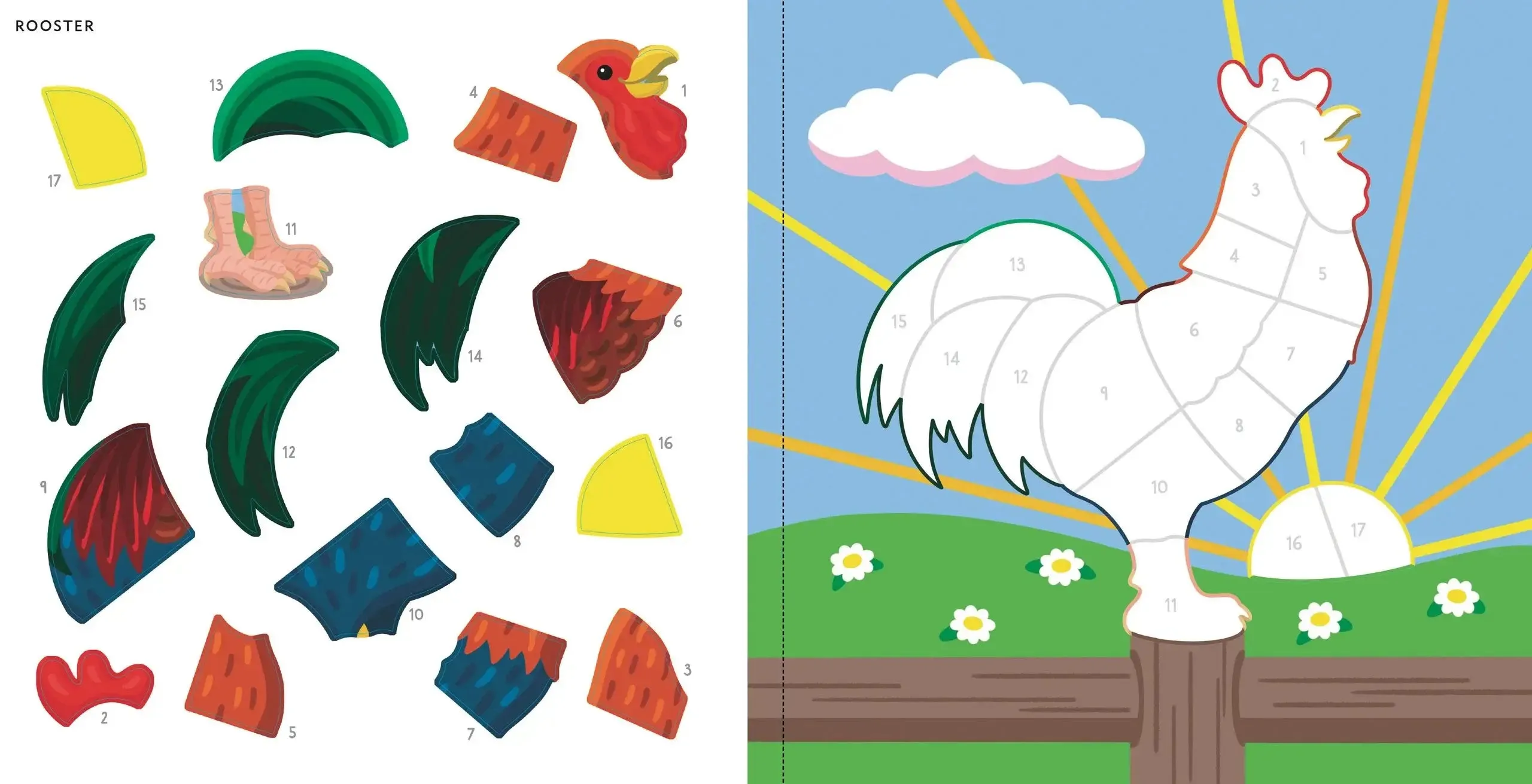 Color-By-Sticker Book || Farm Animals