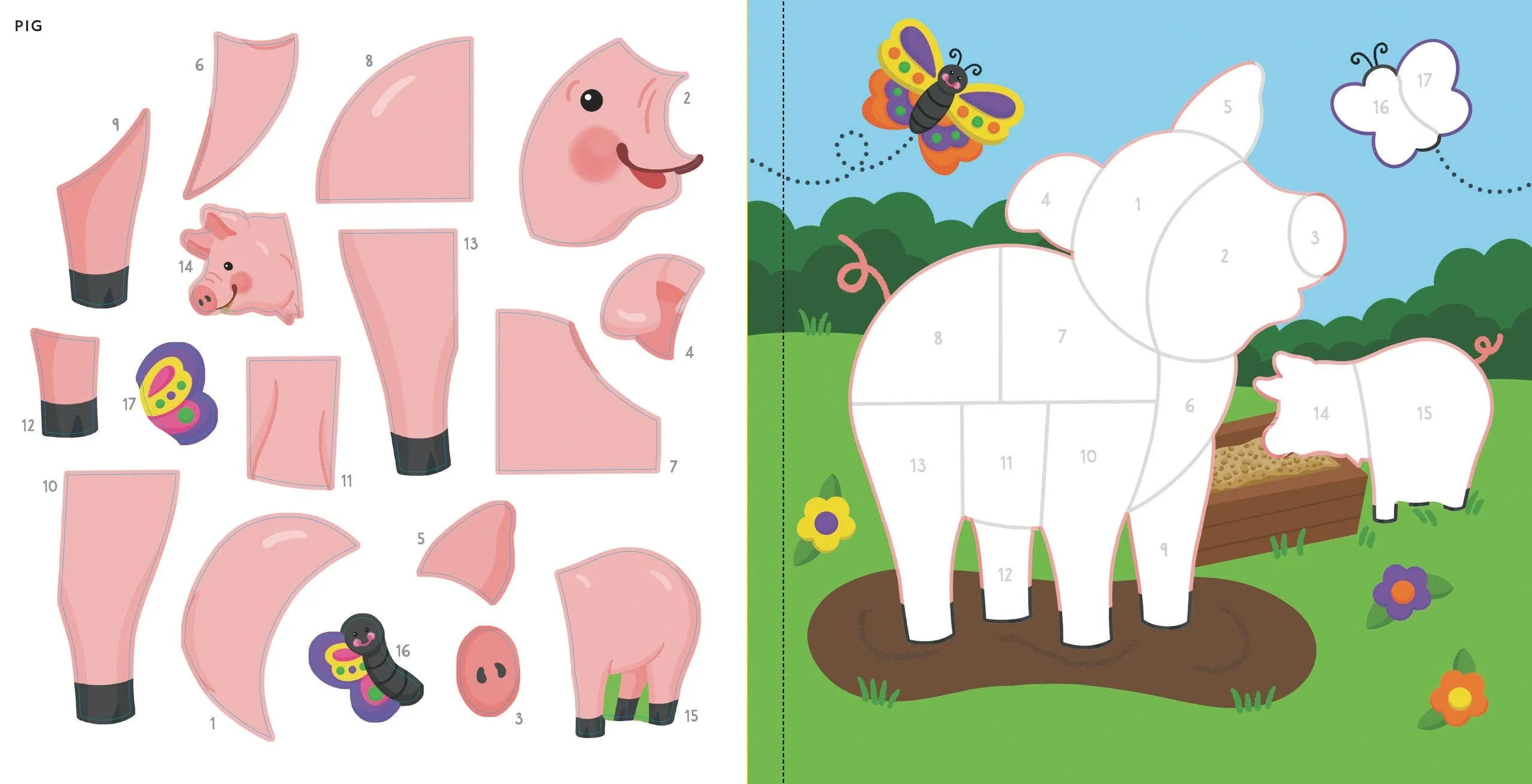 Color-By-Sticker Book || Farm Animals