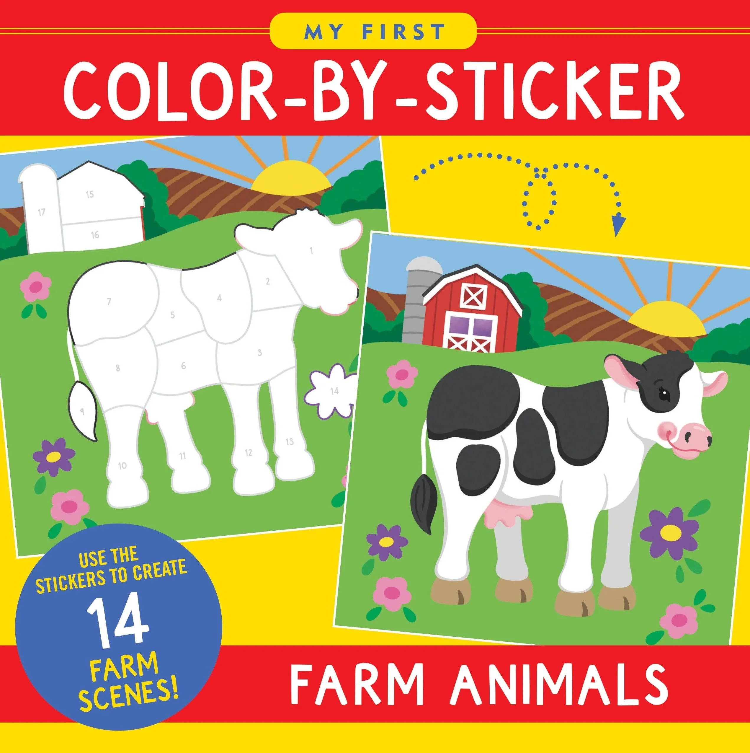 Color-By-Sticker Book || Farm Animals