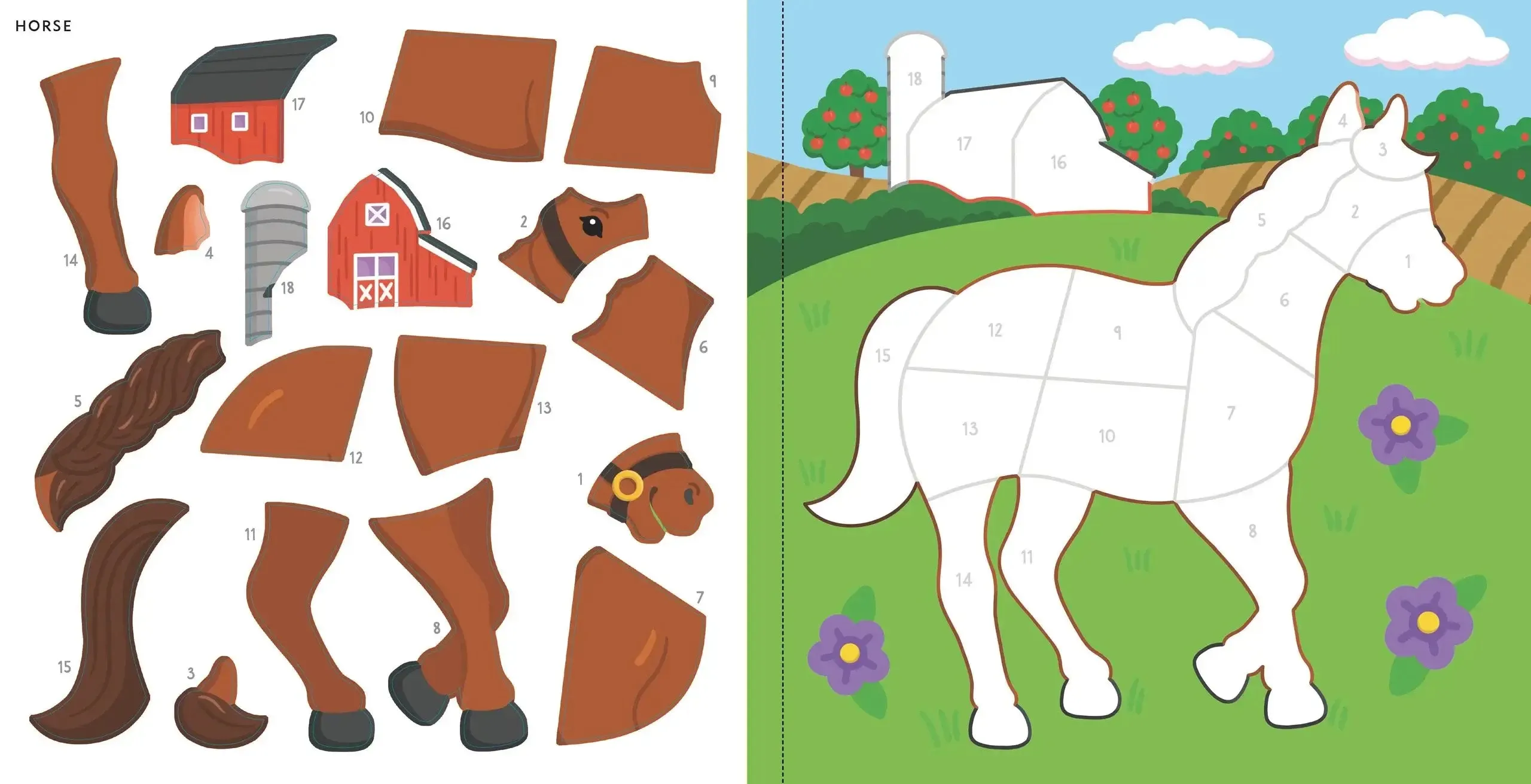 Color-By-Sticker Book || Farm Animals