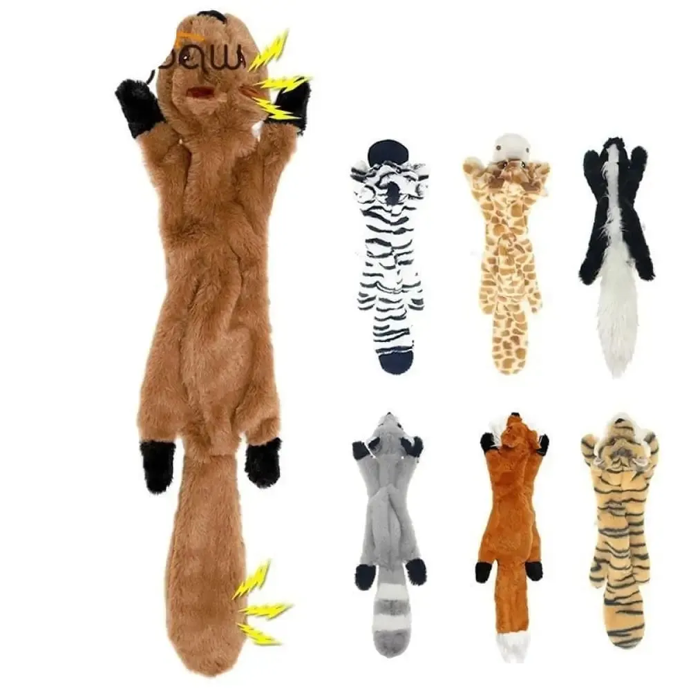 Durable Washable Unstuffed Squeaky Dog Plush Toy for Medium Large Dog