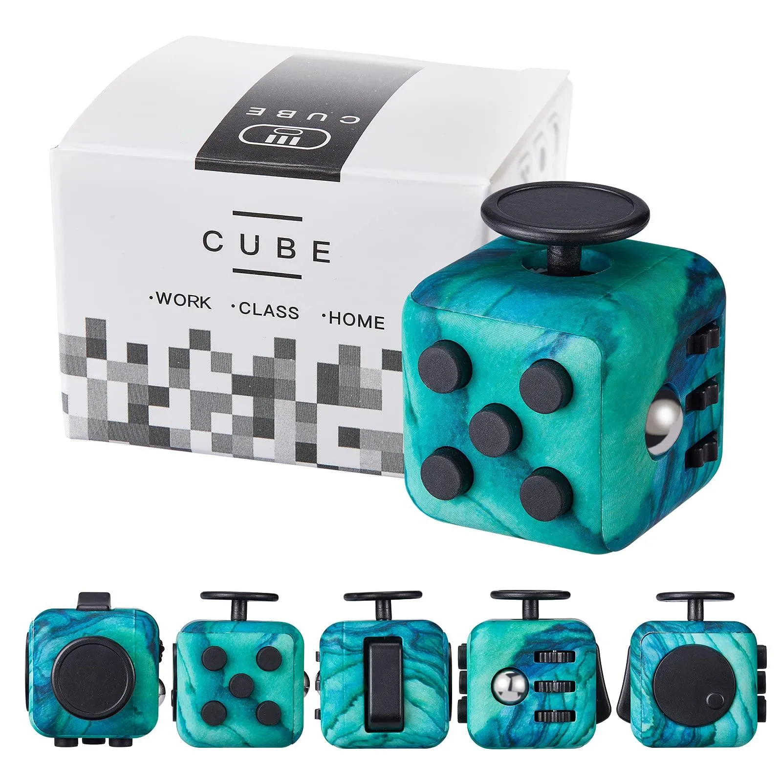 Green Fidget Cube Fidget Toy ADHD Stress Anxiety