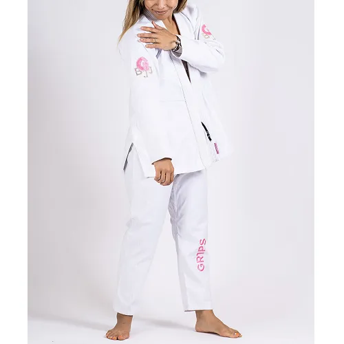 Grips BJJ GI Leo Cor Woman White