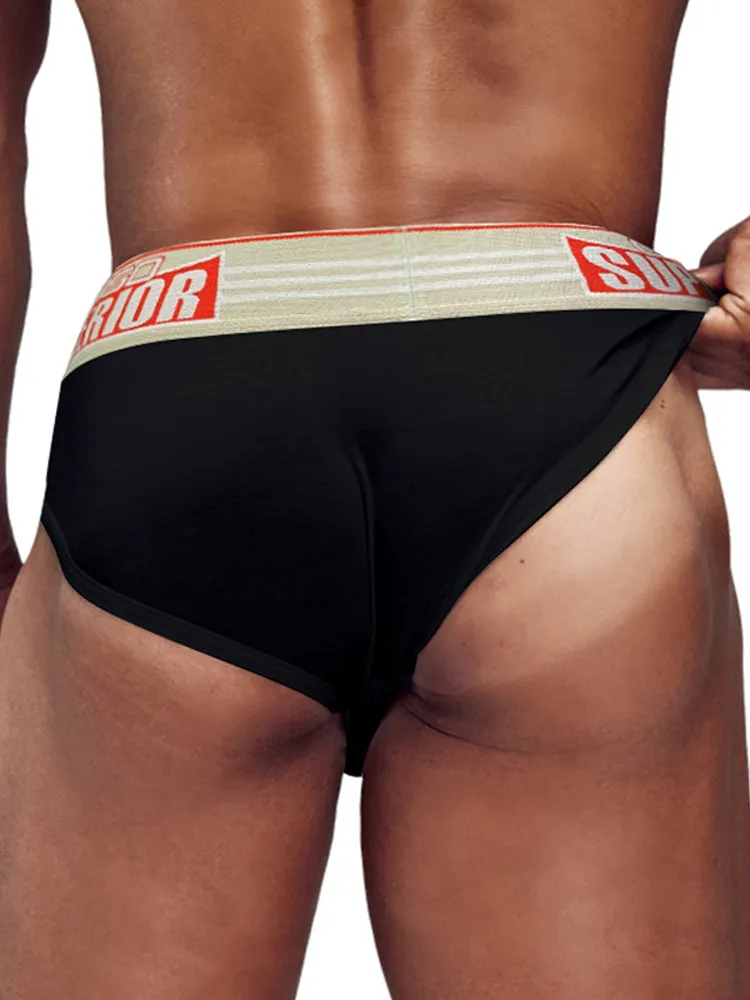Mens Elasticated Waistband Low-rise Pouch Briefs