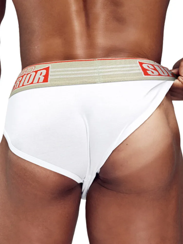 Mens Elasticated Waistband Low-rise Pouch Briefs