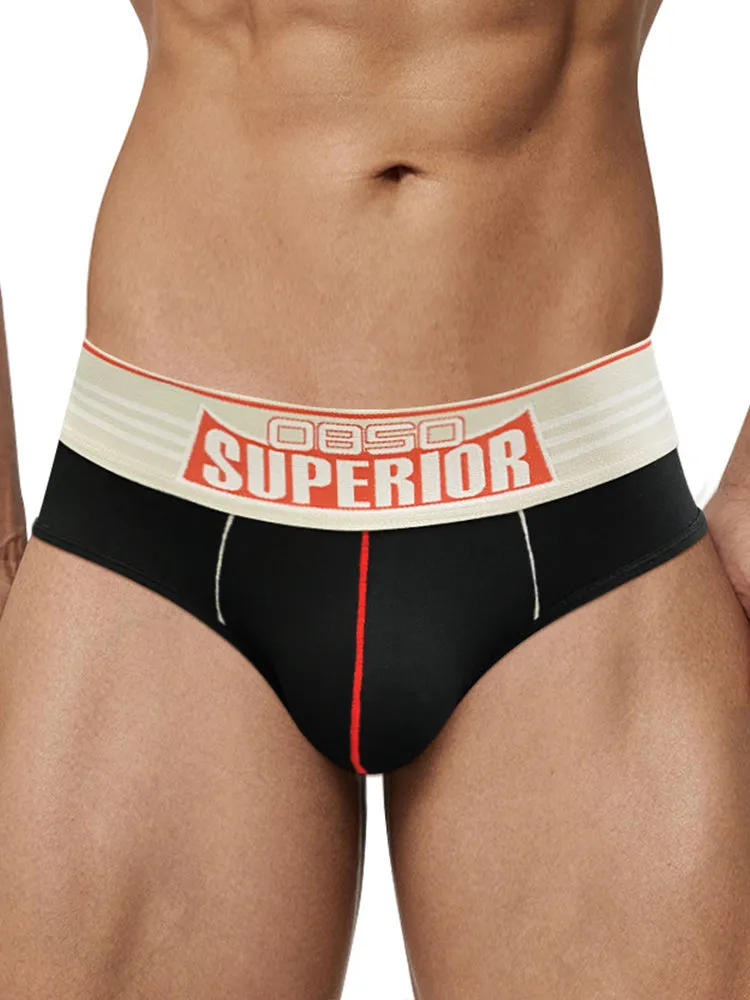 Mens Elasticated Waistband Low-rise Pouch Briefs