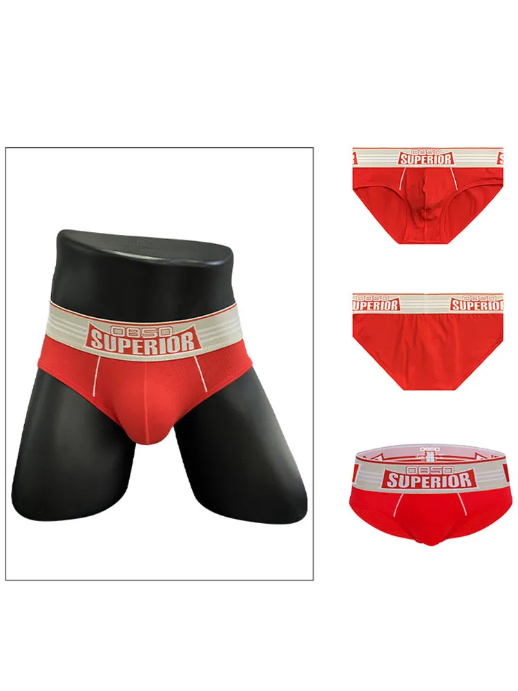 Mens Elasticated Waistband Low-rise Pouch Briefs