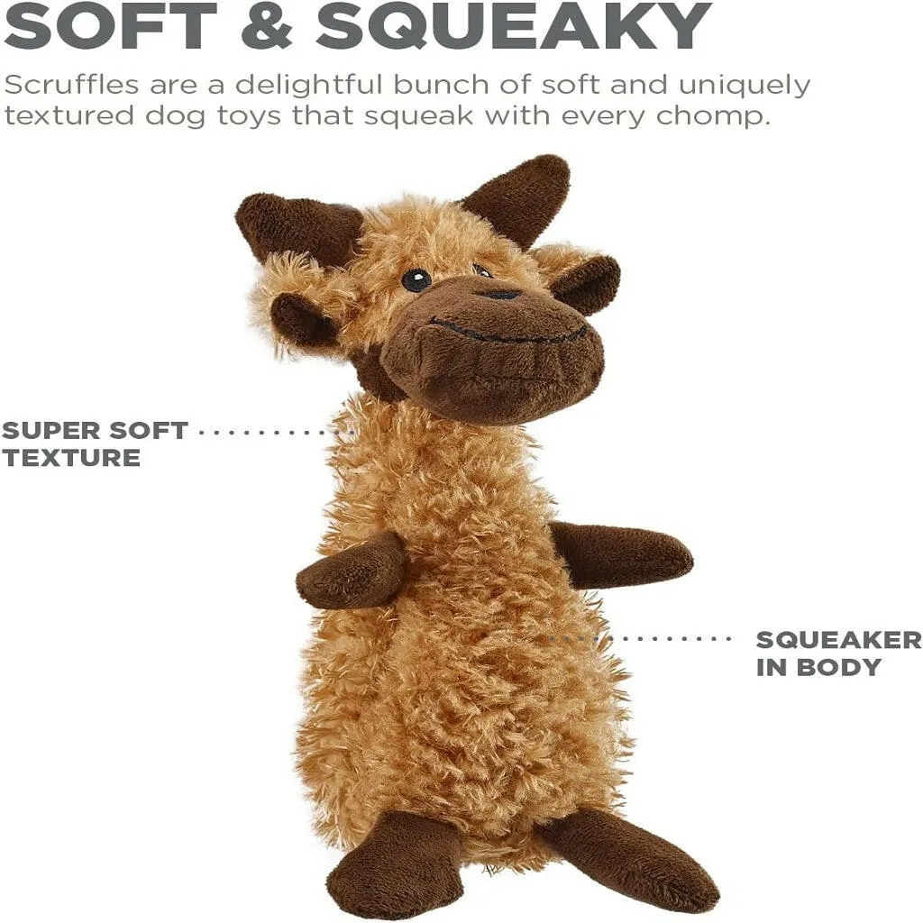Outward Hound Scruffles Moose Plush Squeaky Toy For Dogs