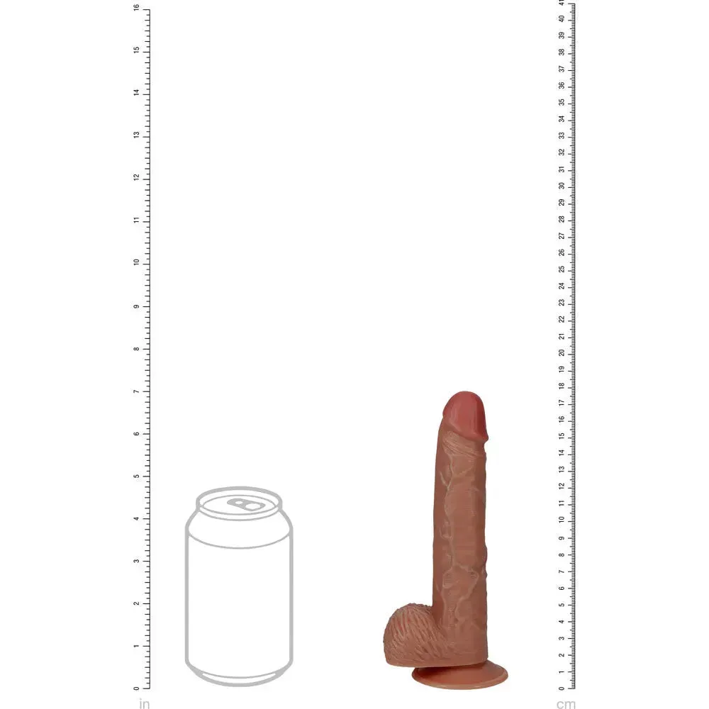 REALROCK 18cm Vibrating Cock   Balls - Tan