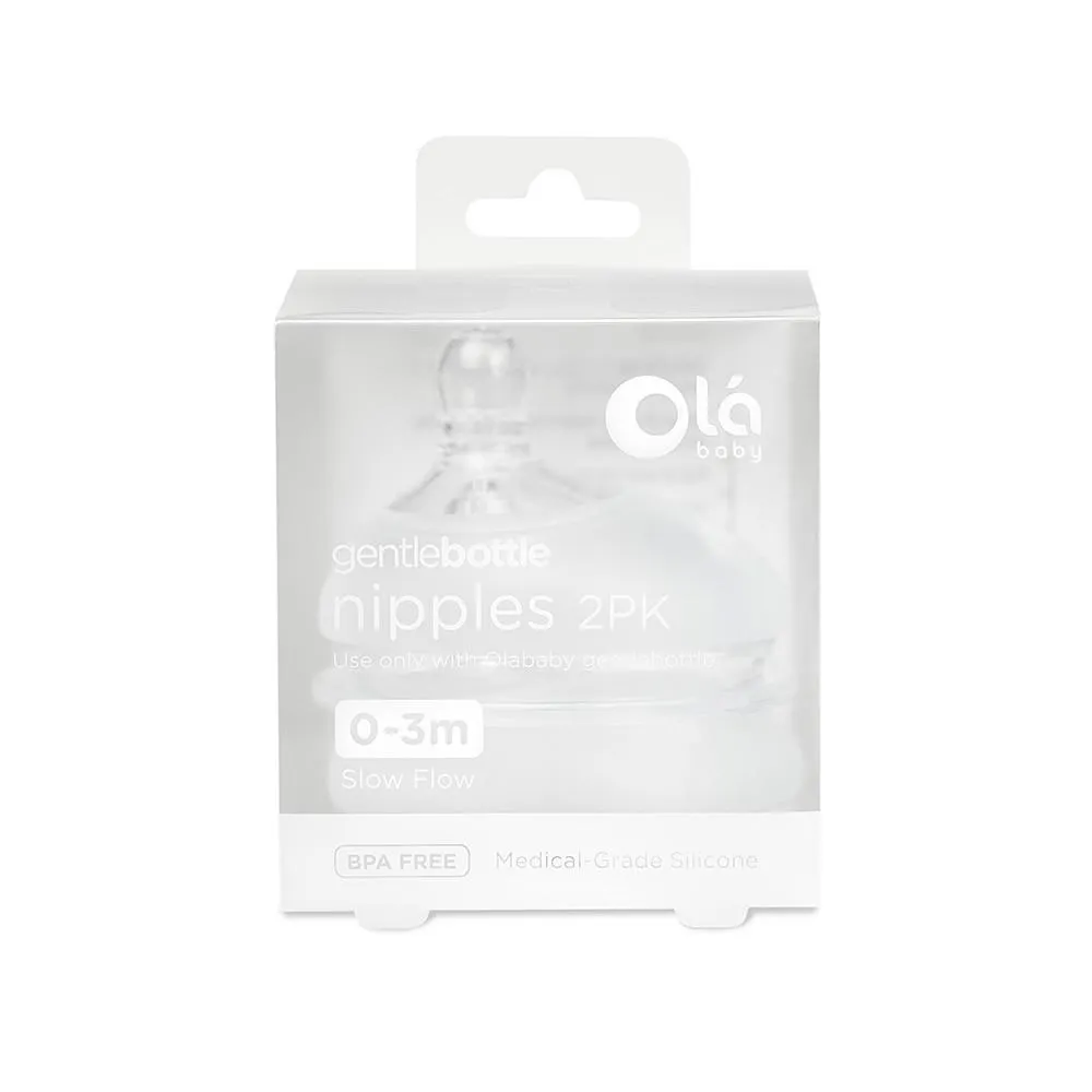Silicone Replacement Nipple for Gentle Bottle - 2-pack