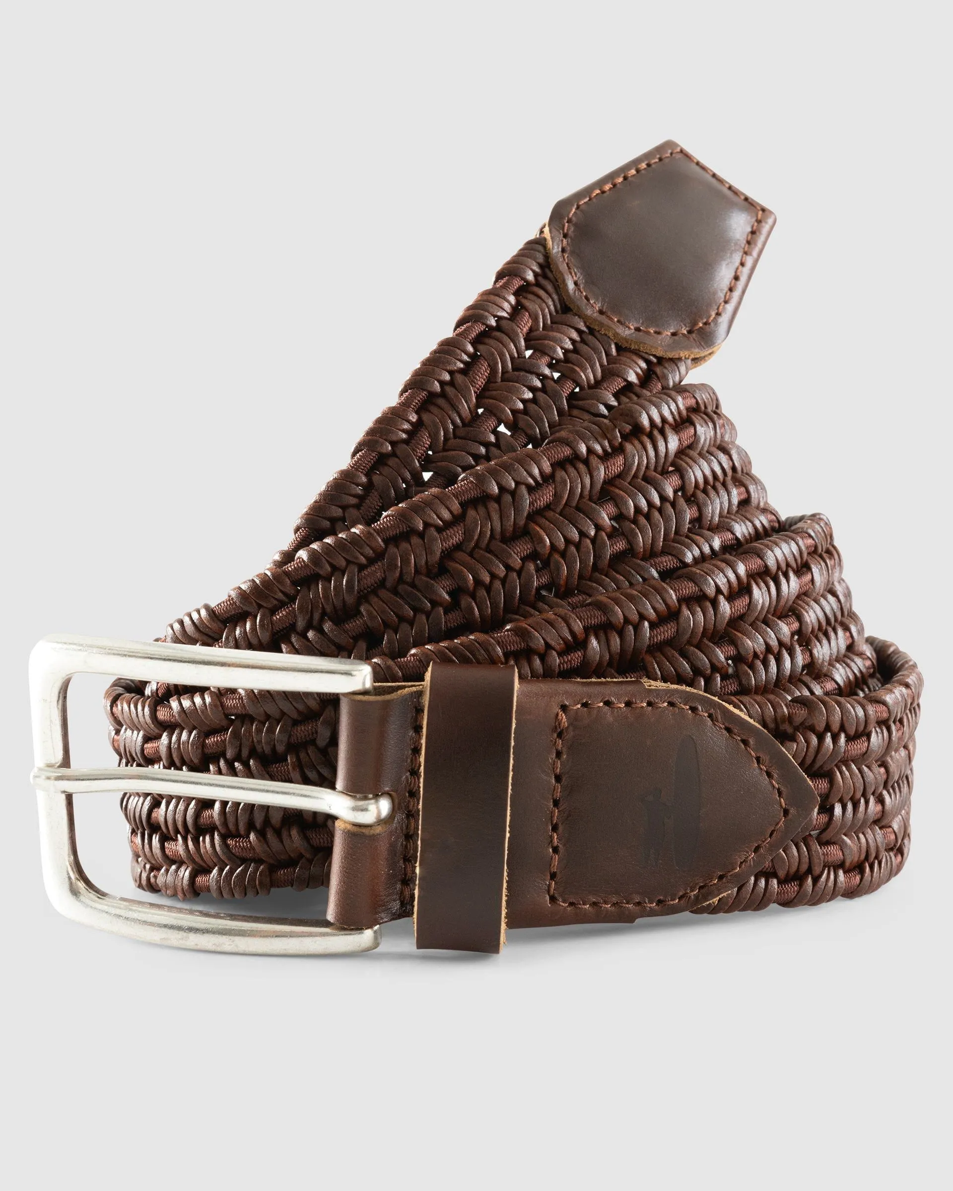 Tessuto Stretch Leather Belt