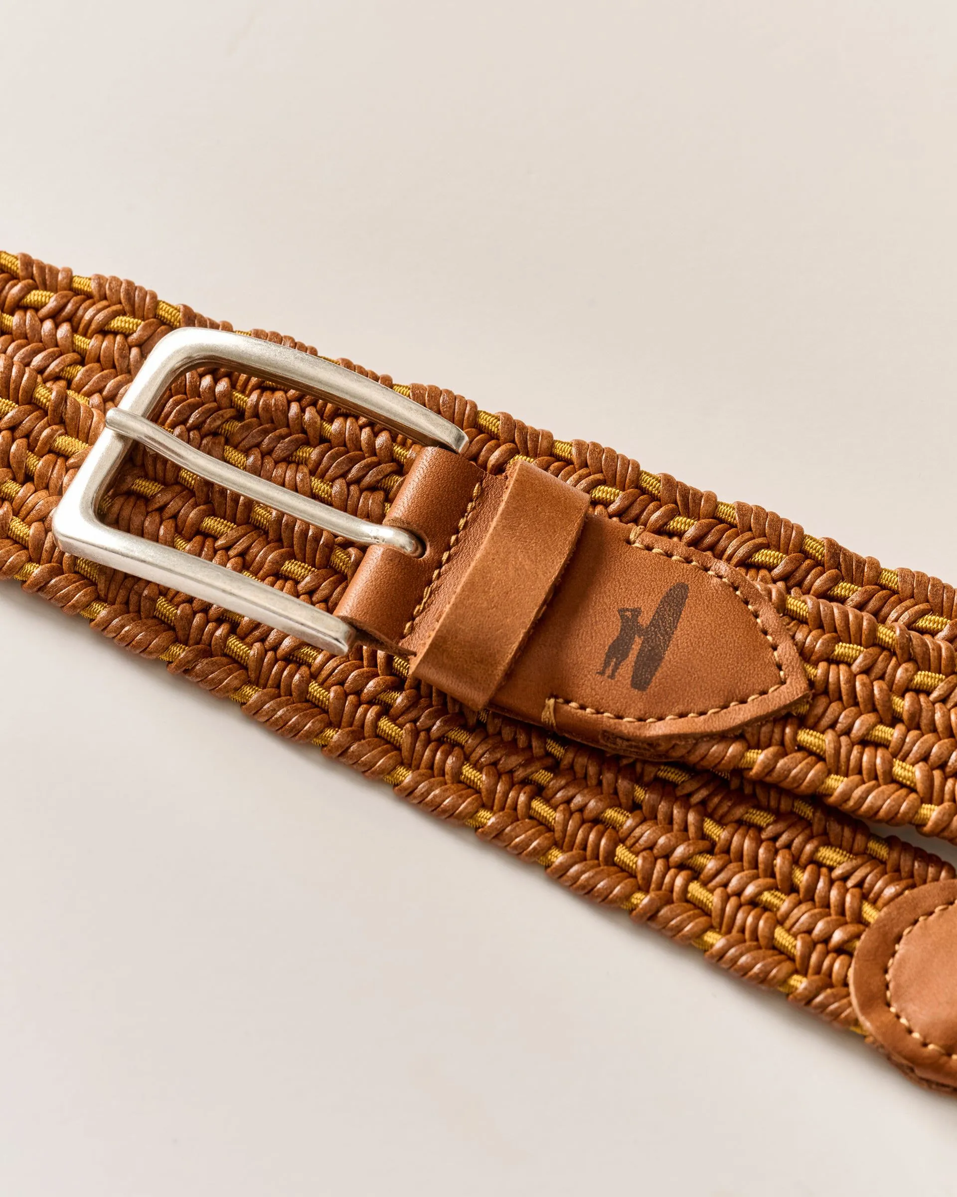 Tessuto Stretch Leather Belt